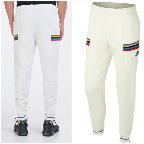 NWT Nike Men's Re-Issue Polyknit Jogger Pants Cream Ar1964-133 Large